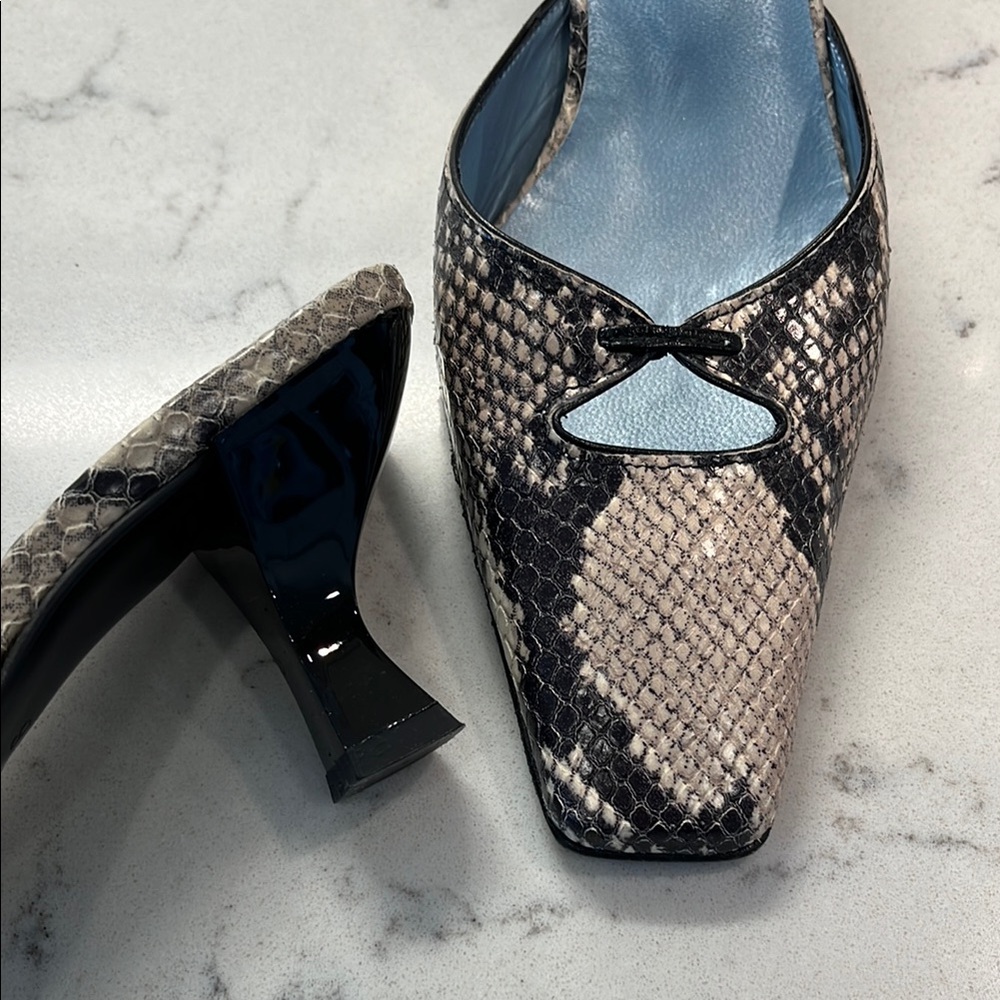 Guess Snakeskin Mules